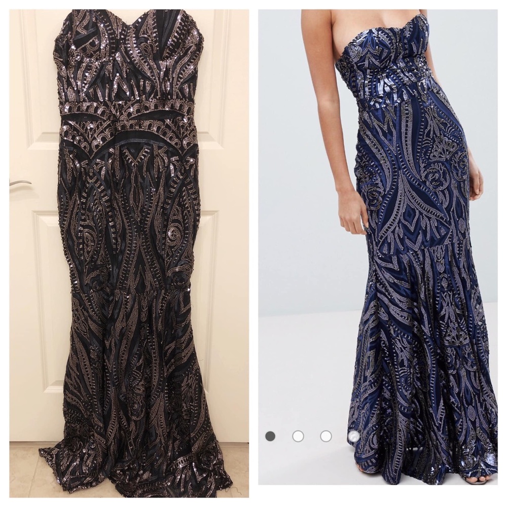 Navy Sequin Dress